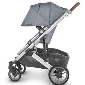 Cruz V2 Stroller - Gregory (Blue Melange/Silver/Saddle Leather) + MESA V2 Infant Car Seat - Jake (Charcoal)