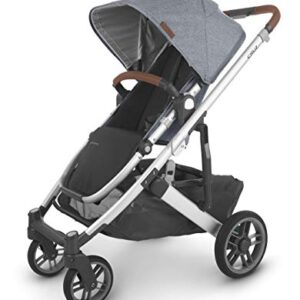 Cruz V2 Stroller - Gregory (Blue Melange/Silver/Saddle Leather) + MESA V2 Infant Car Seat - Jake (Charcoal)