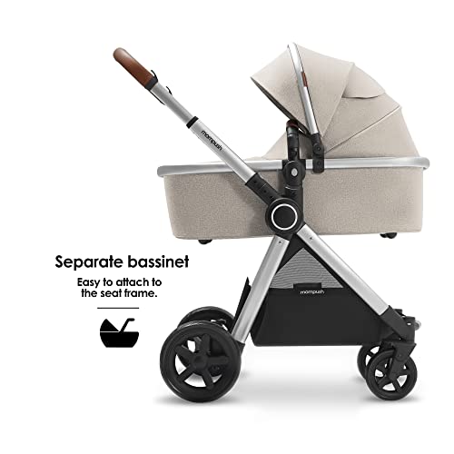 Mompush Ultimate2 Baby Stroller with Removable Bassinet - Full-Size Baby Strollers for Comfortable Outings with Baby - Toddler Stroller with Reversible Stroller Seat - Smooth Glide Bassinet Stroller