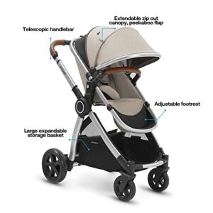 Mompush Ultimate2 Baby Stroller with Removable Bassinet - Full-Size Baby Strollers for Comfortable Outings with Baby - Toddler Stroller with Reversible Stroller Seat - Smooth Glide Bassinet Stroller