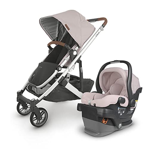 Cruz V2 Stroller - Alice (Dusty Pink/Silver/Saddle Leather) + MESA V2 Infant Car Seat - Alice (Dusty Pink)