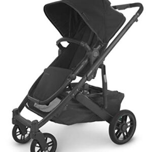 Cruz V2 Stroller - Jake (Black/Carbon/Black Leather) + MESA Infant Car Seat - Jordan (Charcoal mélange) Merino Wool