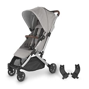 minu v2 stroller-stella (grey mélange/silver/chestnut leather)+ adapter for mesa