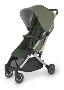 minu v2 stroller-emelia (sage green/silver/chestnut leather)