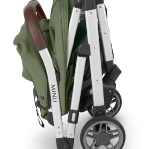 MINU V2 Stroller-Emelia (sage Green/Silver/Chestnut Leather)