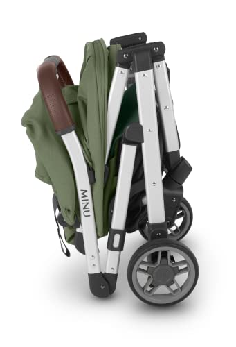 MINU V2 Stroller-Emelia (sage Green/Silver/Chestnut Leather)