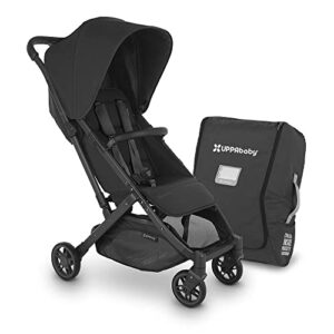 minu v2 stroller-jake (charcoal/carbon/black leather)+ travel bag for minu and minu v2