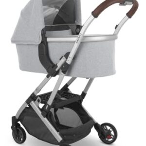 MINU V2 Stroller-Greyson (Charcoal mélange/Carbon/Saddle Leather)+ Adapter for Bassinet/MESA + Bassinet - Greyson (Charcoal Melange/Carbon)