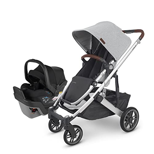 Cruz V2 Stroller - Stella (Grey Brushed mélange/Silver/Chestnut Leather) + MESA MAX - Jake (Charcoal)