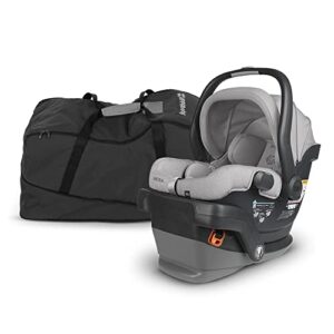 mesa v2 infant car seat and base – stella (grey mélange) + mesa family travel bag