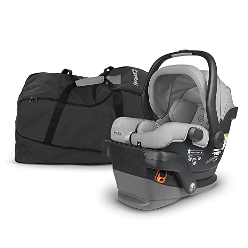 MESA V2 Infant Car Seat and Base - Stella (Grey mélange) + MESA Family Travel Bag