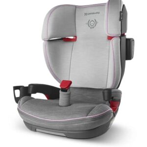 UPPAbaby ALTA Booster Seat - Sasha (Grey Melange/Pink Accent) + Extra Cup Holder for ALTA