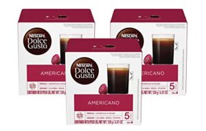 dolce gusto nescafe coffee pods, americano, capsules, 16 count, pack of 3