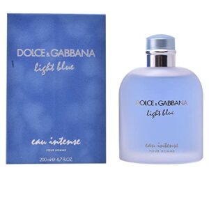dolce & gabbana light blue eau intense for men eau de parfum spray, 6.7 ounce