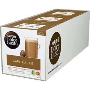 nescaf? dolce gusto caf? au lait (pack of 3, total 48 capsules)