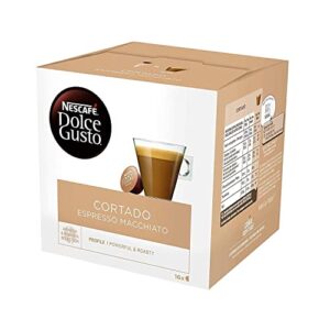 dolce gusto – coffee capsules, cortado espresso macchiato, 1.86 oz., (pack of 3)