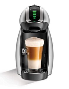 nescafÉ dolce gusto coffee machine, genio 2, espresso, cappuccino and latte pod machine,45 ounces, silver