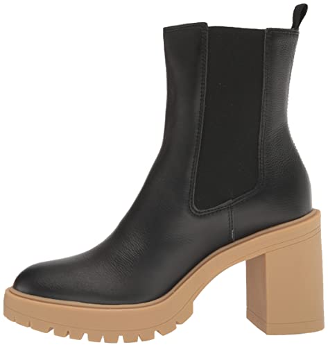 Dolce Vita Women's Coen Fashion Boot, Black Leather H2O, 9