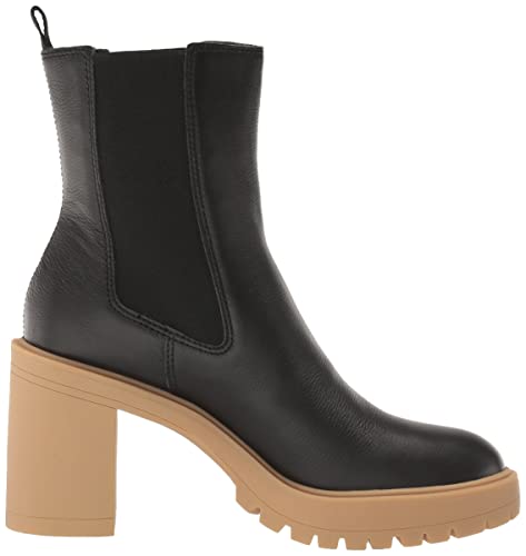 Dolce Vita Women's Coen Fashion Boot, Black Leather H2O, 9