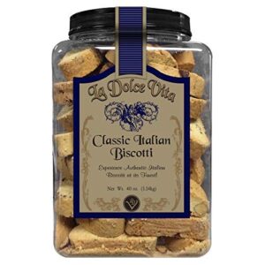 la dolce vita classic italian biscotti: 2 jars of 40 oz-set of 3