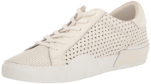 Dolce Vita Women's Zina PERF Sneaker, White Perforated Leather, 6.5