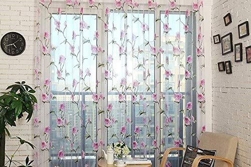 Dolce Mela DMC478 Sheer Curtain Panels 60 x 100 inch Tall Window Treatments, Paris Bedding & Home Decor