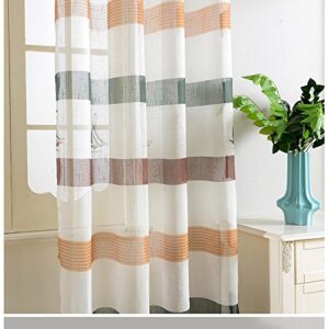 Dolce Mela Seashore Sheer Curtain Panels Bermuda - DMC486