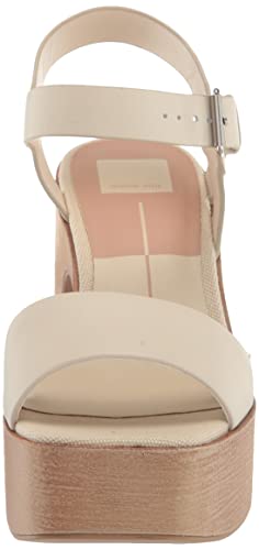 Dolce Vita Women's Wallis Heeled Sandal, Ivory Leather, 10