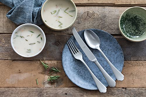 Mepra Dolce Vita Cutlery Set – [5 Pieces Set] Pewter Finish, Dishwasher Safe Cutlery