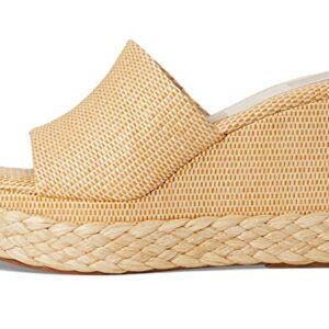 Dolce Vita Women's Elene Wedge Sandal, LT Natural Raffia, 8