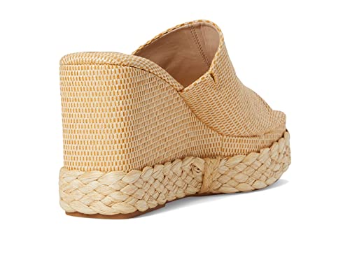 Dolce Vita Women's Elene Wedge Sandal, LT Natural Raffia, 8