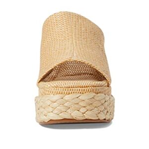 Dolce Vita Women's Elene Wedge Sandal, LT Natural Raffia, 8