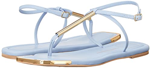 Dolce Vita Women's ARCHEY Flat Sandal, Sky Blue Stella, 9