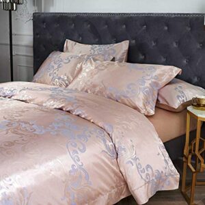 Dolce Mela 6 Piece Bedding Duvet Cover Set, Luxury Jacquard Top, 100% Soft Combed Cotton Inside, Superior Comfort, Breathable, All-Season, Machine Washable, DM801Q, Multi-Color, Queen