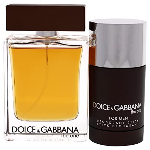 Dolce and Gabbana The One Men 3.3oz EDT Spray, 2.4oz Deodorant Stick 2 Pc Gift Set,DNGGSM055