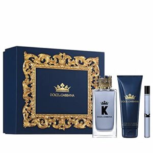 Dolce & Gabbana K for Men 3 Piece Set (3.4 Ounce Eau de Toilette Spray, 1.6 Ounce After Shave Balm + 0.33 Ounce Travel Spray)