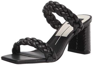 dolce vita womens paily heeled sandal, black stella, 7.5 us