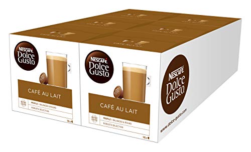 Nescafé Dolce Gusto Café au lait, Pack of 6, 6 x 16 Capsules