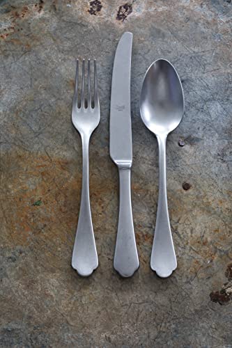 Mepra Dolce Vita Cutlery Set – [20 Pieces Set] Pewter Finish, Dishwasher Safe Cutlery