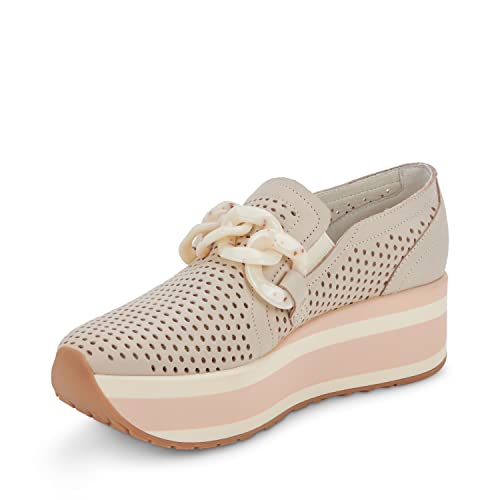 Dolce Vita Women's JHENEE PERF Sneaker, Sand Nubuck, 6.5