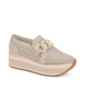 Dolce Vita Women's JHENEE PERF Sneaker, Sand Nubuck, 6.5