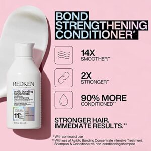 Redken Conditioner for Damaged Hair Repair | Acidic Bonding Concentrate | For All Hair Types | 10.1 Fl Ounce