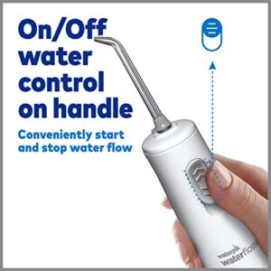 Waterpik Cordless Water Flosser, Battery Operated & Portable for Travel & Home, ADA Accepted Cordless Express, White WF-02