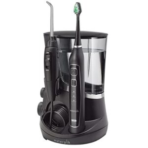 waterpik complete care 5.0 water flosser + sonic electric toothbrush, black wp-862