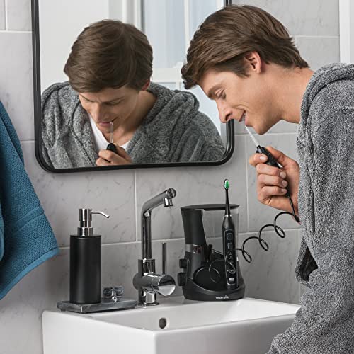 Waterpik Complete Care 5.0 Water Flosser + Sonic Electric Toothbrush, Black WP-862