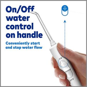 Waterpik Water Flosser For Teeth, Portable Electric Compact For Travel and Home - Nano Plus, WP-320, White