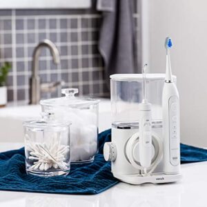Waterpik Complete Care 9.0 Sonic Electric Toothbrush with Water Flosser, CC-01 White, 11 Piece Set