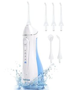 water dental flosser cordless for teeth cleaning – 4 modes oral irrigator braces flossers cleaner, rechargeable portable ipx7 waterproof powerful battery for travel home