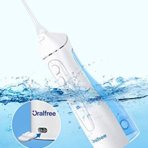 Water Dental Flosser Cordless for Teeth Cleaning - 4 Modes Oral Irrigator Braces Flossers Cleaner, Rechargeable Portable IPX7 Waterproof Powerful Battery for Travel Home