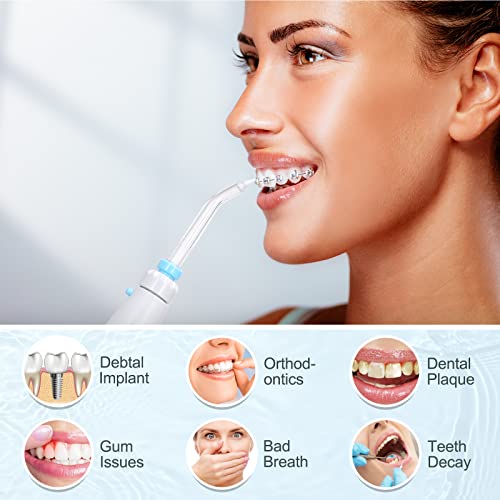 Water Flosser - Power Dental Water Flosser for Teeth & Braces Cleaning, Electric Oral Irrigator Water Flosser for Adults & Kids with 10 Pressures & 7 Tips, 600ml Water Dental Pick Flosser for Family